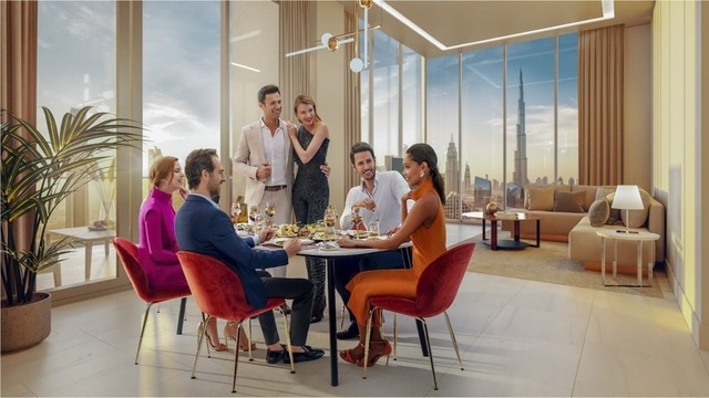 SLS Hotel & Residences Dubai s výhledy na Burj Khalifa