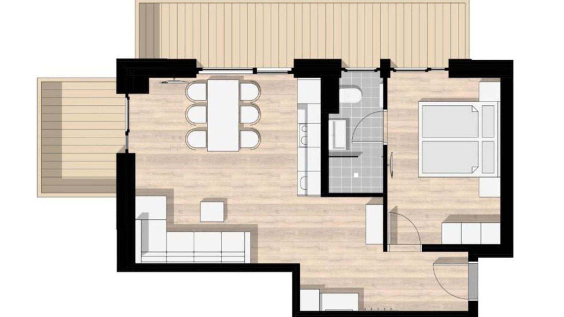 Zajímavý investiční apartmán s 1 ložnicí a balkónem
