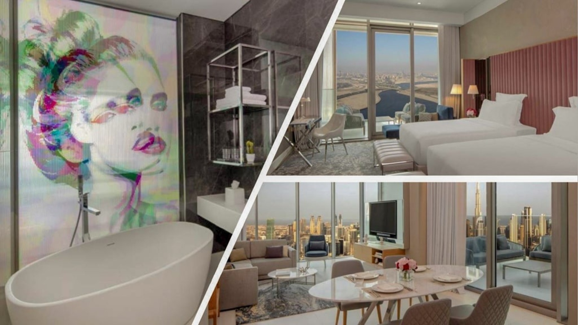 SLS Hotel & Residences Dubai s výhledy na Burj Khalifa